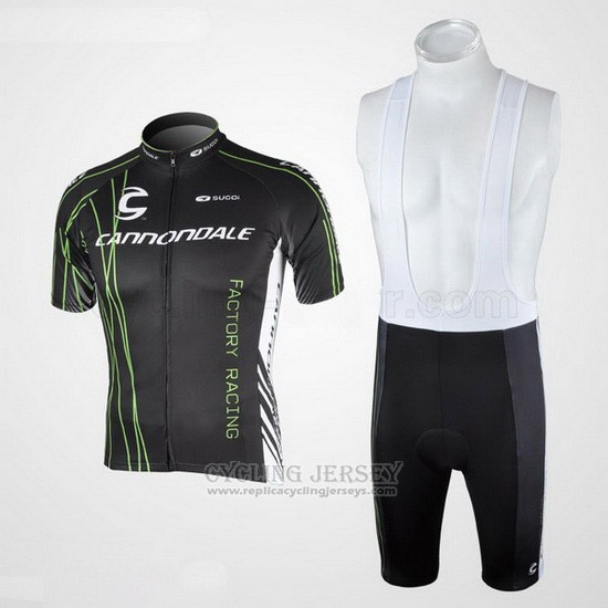 2010 Cycling Jersey Cannondale Black Short Sleeve and Bib Short